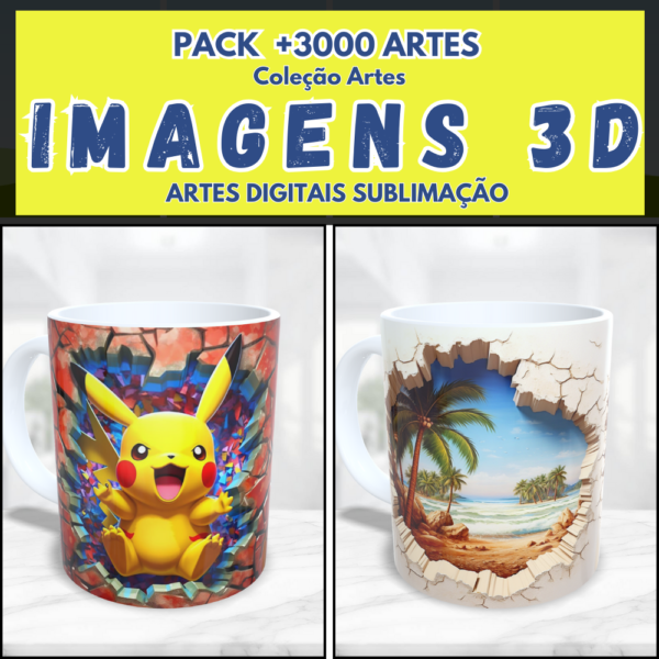 sublimação canecas 3D