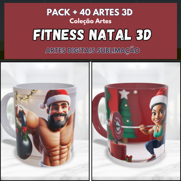 PACK ARTES DIGITAIS FITNESS SUBLIMAÇÃO 3D