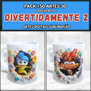 Pack de Imagens para Sublimação em Canecas DIVERTIDAMENTE 2
