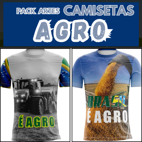 pack artes digitais sublimação camiseta agro